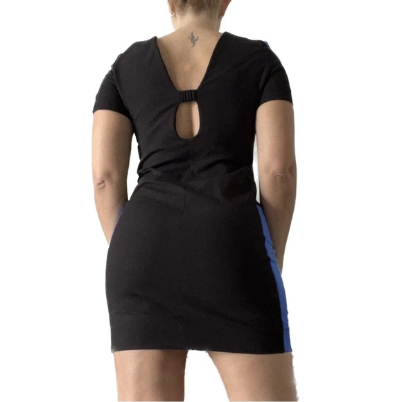 Sandro Black and Blue Bodycon Dress size 2 - Picture 3 of 10